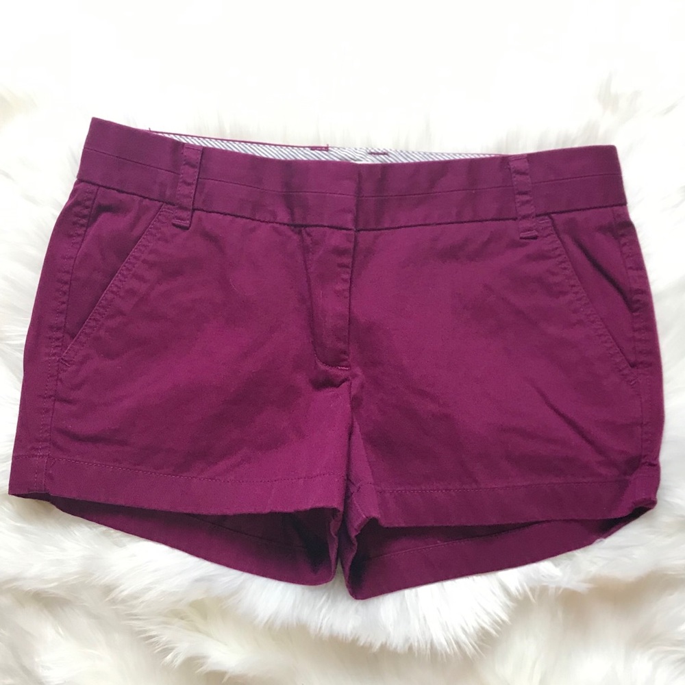 J.Crew 3 inch Broken In Chino Shorts - Purple - 6